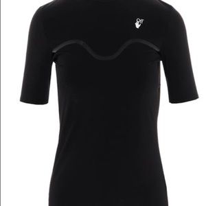 OFF-WHITE ATLEISURE TECHNO JERSEY & MESH T-SHIRT